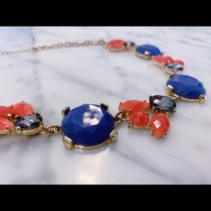 *SUPER CUTE* Blue and Orange Statement Necklace